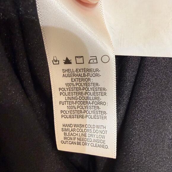 Dress the Population Black Viviana Sequin Fringe Strapless Midi Dress Sz XXL - Picture 6 of 13